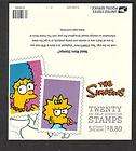 The Simpsons self adhesive booklet pane of 20 stamps Marge & Lisa on 