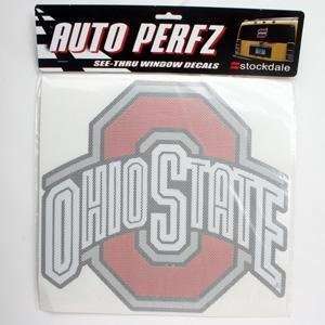  OHIO STATE PERFORATED VINYL WINDOW DECAL Sports 