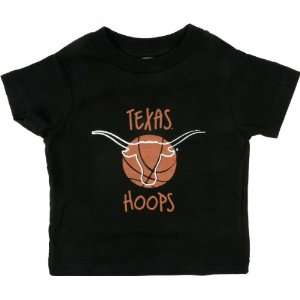   Longhorns Black Toddler Driveway Hoops T Shirt