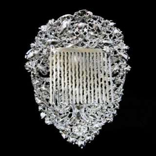 92 Wedding Hair Tiara Comb Clear Swarovski Crystal  