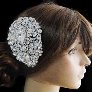 92 Wedding Hair Tiara Comb Clear Swarovski Crystal  