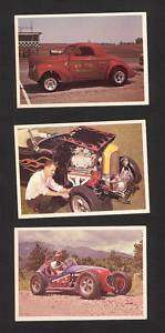 1965 SPEC SHEET HOT ROD MAGAZINE CARDS 43 53 56  