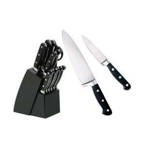  13pc Forged Knife Set w/ Block Stainless Steel Heavy Duty 