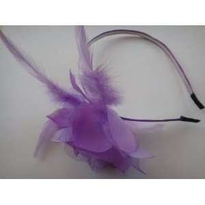 Flower with Feather Headband 