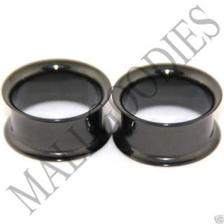 0231 Black Double Flare Tunnels 7/8 Inch Plugs 22mm  