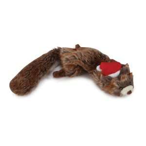    Zanies Plush Holiday Unstuffies Dog Toy, Red Squirrel