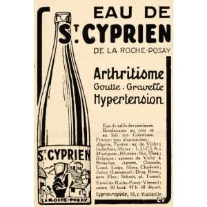  1928 Ad French Water Eau Saint Cyprien La Roche Posay 