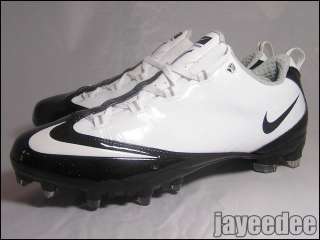 130 NIKE ZOOM VAPOR CARBON FLY TD FOOTBALL CLEATS WHITE/BLACK 396256 