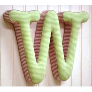  Pink and Green Fabric Wall Letter   w Baby