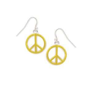   & Silver Metal Peace Sign Earrings Fashion Jewelry by Zad Jewelry