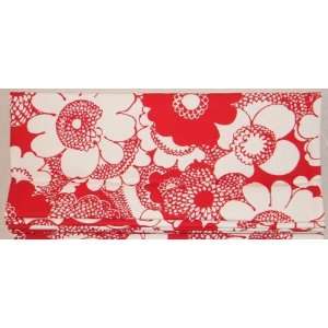  Red White Flowers Insulated Roman Shade with BlackOut 