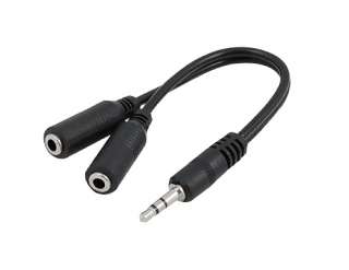 5mm 1/8 headphone mini jack splitter adapter Y cable  