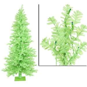  7.5 Pre Lit Chartreuse Wide Cut Artificial Christmas Tree 