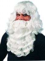 Costumes Dlx Santa Claus Costume Wig and Beard Set Wt  