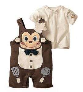 Fashion Infant Baby Boys Money Chef One Pieces Romper / T Shirt 3 24M 
