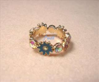 vintage neckla premier jewelry colorful bloom w crystal pistil ne