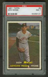 1957 Topps BB Card #8   Don Mossi  PSA Graded NM 7  