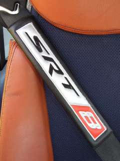 SRT8   2 Black PU Leather Seat Belt Pads  