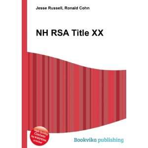  NH RSA Title XX Ronald Cohn Jesse Russell Books