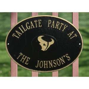   Personalized Black and Gold Indoor/Outdoor Plaque