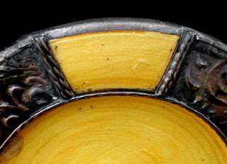 Antique A Serghini Safi Art Pottery & Metal Plate  