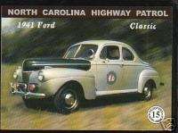 NORTH CAROLINA POLICE HIGHWAY PATROL 1941 FORD Car Card  