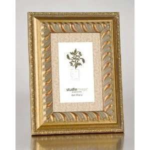  5X7 ANTIQUE GOLD LEAF ROPE   Picture Frame Electronics