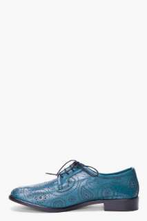 Jil Sander Turquoise Paisley Loafer Flats for women  