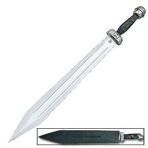 Gladiator Gladius Sword Double Edged w/ Leather Sheath  