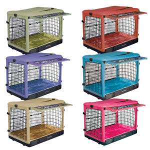 Pet Gear Deluxe Portable Dog Pet Steel Kennel Crates  