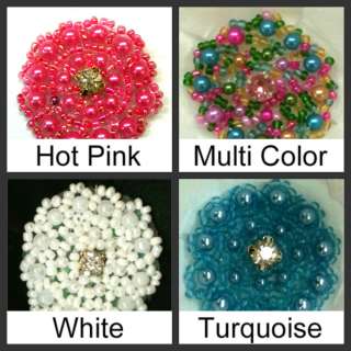   Beaded Appliques for Use as Flower Centers, Pick Your Color  