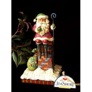  Jim Shore Santa Claus Sitting on Chimney