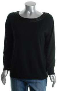 Ralph Lauren NEW Lake House Plus Size Pullover Sweater Black Silk Sale 