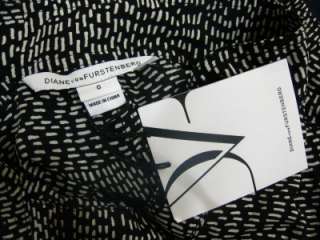 AUTH NEW $398 Diane Von Furstenberg Pharo Printed Silk Short Dress US 