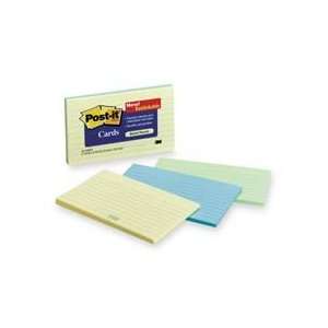 Post it Adhesive Ruled Index Card Ruled pack of 50 WHITE 