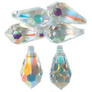  6 Crystal AB Teardrop Swarovski Crystal Beads 6000 15mm 