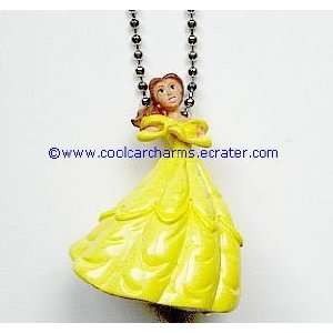 New RARE 3 D PVC Disney Princess Belle Rearview Mirror Charm Ornament 