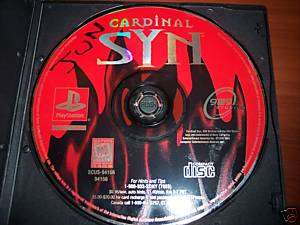 CARDINAL SYN SIN PLAYSTATION 1 2 PS1 PS2 EX RARE GAME* 711719415626 