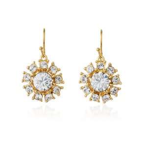  Ben Amun   Gold Small Round Crystal Earring Jewelry