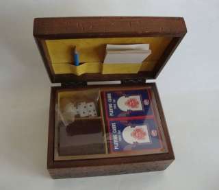 Hand Made Havana Chest Filler Cards Game Wood Box  