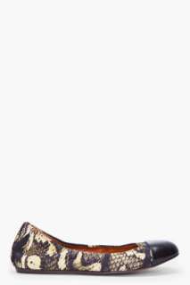 Lanvin Yellow & Black Ballerina Flats for women  