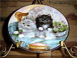 Brian Walsh CUDDLY COMPANIONS Franklin Mint Cat Plate  