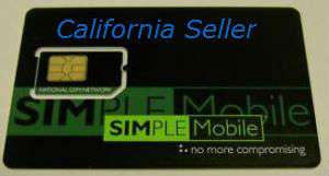   Mobile Sim Card GSM Prepaid NEW can use any T Mobile or unlocked phone