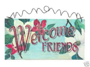 Welcome Sign Friends Magnolia Southern charm cottage  