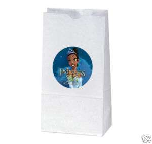 PRINCESS AND THE FROG Birthday TREAT BAG STICKERS  