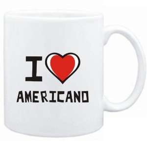  Mug White I love Americano  Drinks