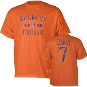  John Elway Orange Reebok Vintage Name and Number Denver 