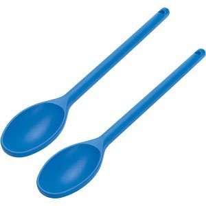 MIU France 10011 Mixing Spoon Set , High Temp Nylon , Light Blue ,12 