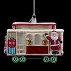 KSA Pack of 8 Noble Gems Glass Cable Car with Santa Claus Christmas 