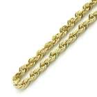 DoubleAccent 14K Yellow Gold 3mm Rope Chain Necklace 26